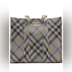 Burberry Medium Check Knitted Tote